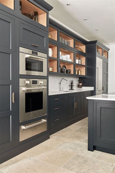 dark grey kitchen cabinets